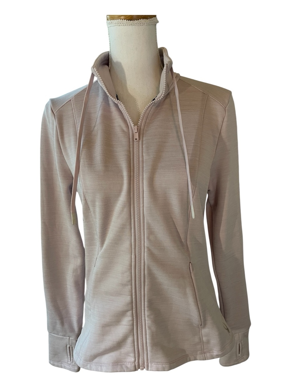 Spyder Active Zip Up Light Pink Sweatshirt. Size L